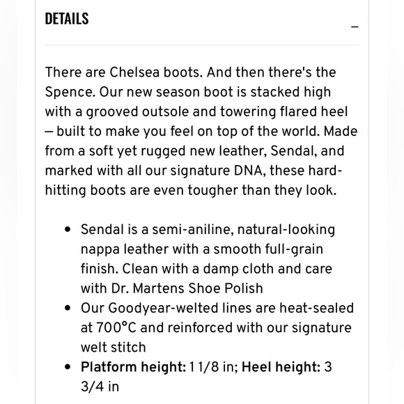 NWT Dr. Marten Spence Leather Flared Heel Chelsea Boots - Picture 14 of 15